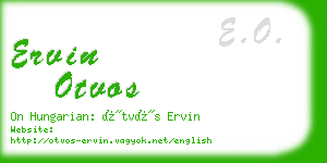 ervin otvos business card